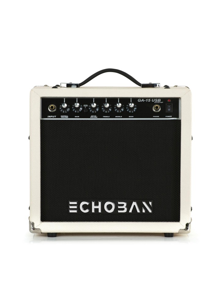 Echoban GA15 15 Watt Beyaz Gitar Amfisi